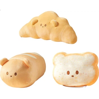 Мягкая подушка MINISO French Soft Toast, плюшевая игрушка, подушка для отдыха в офисе, креативный декор для дивана в гостиной.