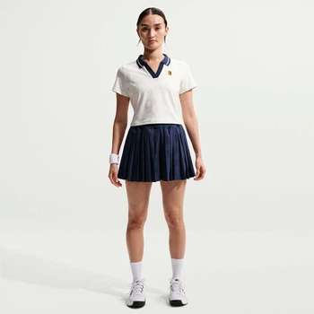 Футболка женская Nike W Nkct Df Crt Cltn Crop Polo M Белый IB0772-133