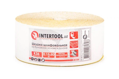 Шліфувальна шкурка Intertool 115 мм x 50 м x P36 папір (BT-0813)