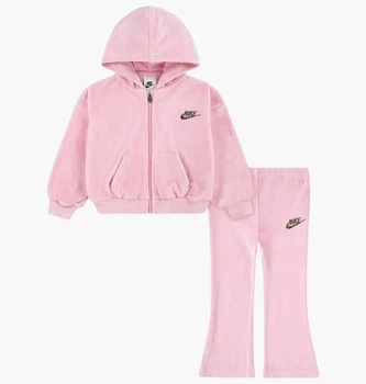 Спортивный костюм детский Nike Velour Flared Leggings Pink 5 Розовый 36N417-A0W