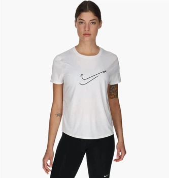 Футболка женская Nike One Swoosh Dri-Fit Short-Sleeve Running Top S Белый HJ2204-100