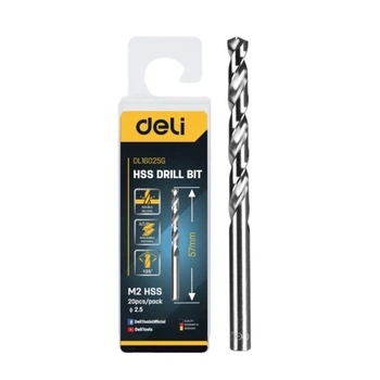 Сверло Hss D2,5 мм Deli EDL16025G