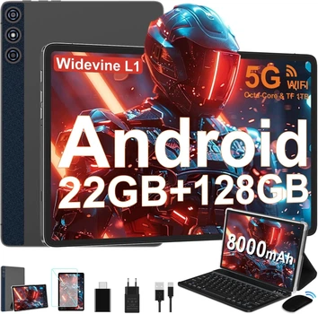 Планшет 10.1" Dmoao D5 6+16/128Gb 8 ядер Android 14 8000 mAh Сірий (102337430)