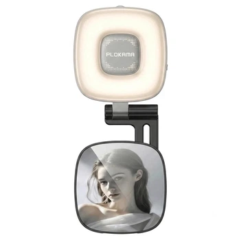 Портативне відео фото-світло PLOKAMA ML-50 MagSafe 600 mAh 2900K-7000K 6W з дзеркалом для селфі Чорний