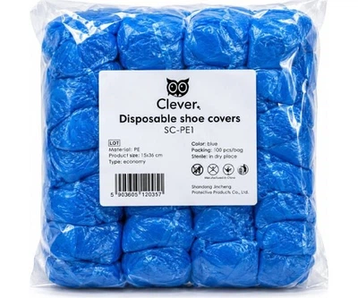 Clever SC-PE1 Econom, Бахіли сині, 100 шт.