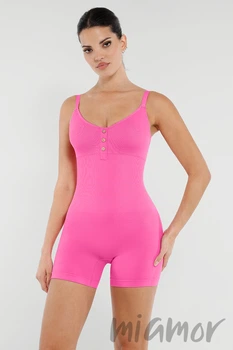 Корректирующий комбинезон на бретелях с утяжкой живота German Volf MT250022-PK5 XL/XXL Розовый