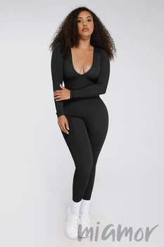 Комбинезон с длинными рукавами и коррекцией живота German Volf MT240051-BK1 XL/XXL Черный