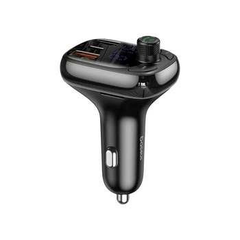FM-трансмітер Baseus S-13 2 USB + Type-C Чорний (CCMT000101)