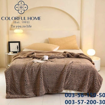 Плед на овчине "Ромбы" Colorful Home 200×220 см