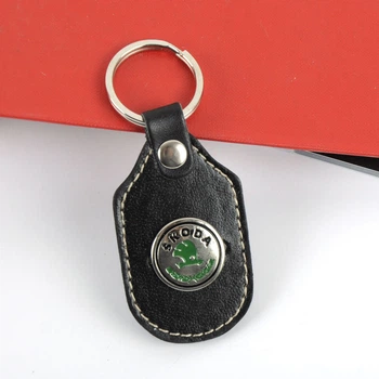 Брелок для ключей кожа Skoda