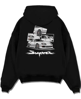 Худі LOYS толстовка з принтом Toyota Supra Classic Turbocharged JDM Streetwear, Чорний XL