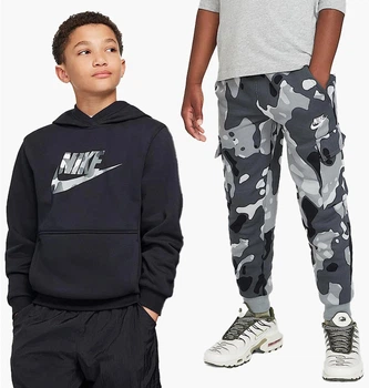 Спортивный костюм детский Nike Nsw Club Flc Camo/Black L FZ5489-010__FZ5491-084