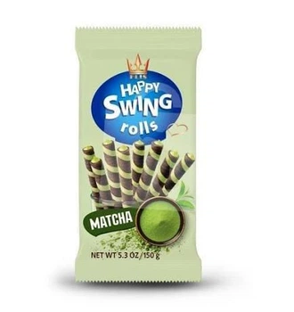 Вафельні трубочки Happy Swing Матча 150г