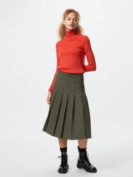 Спідниця Uniqlo розмір L оливкова (57) (479916)