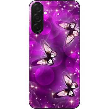 Силіконовий чохол SMTT для Samsung Galaxy A27 5G з дизайном Бузкові метелики