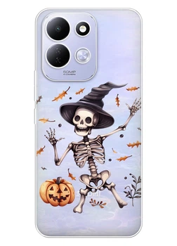 Силіконовий прозорий чохол iSwag для Xiaomi Redmi 17 на Хелловін (Halloween) — Скелет (ISOR16G-123)