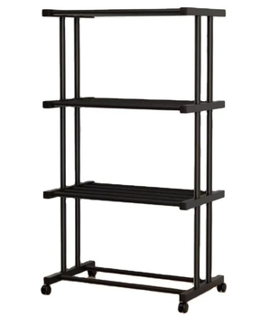 Металлическая этажерка на колесах 155×80×40 см