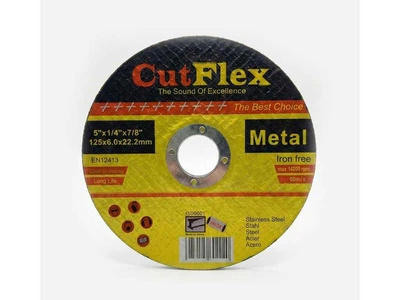 Диск зачисний CutFlex 125мм 6мм 22,2мм по металу U-02-114
