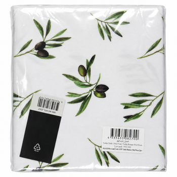 Скатертина + доріжка на стіл, оливки та листя, 130×170 + 50×150 см LIVARNO Home