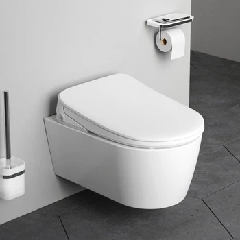 Унитаз подвесной AM.PM Func FlashClean с электронной крышкой-биде со скрытой подводкой white C8F1702SC