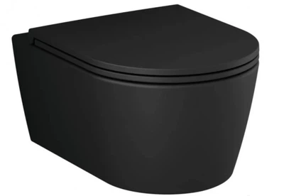 Унитаз подвесной AM.PM Func 49 см FlashClean с сиденьем с микролифтом black matt C8F1700MBSC