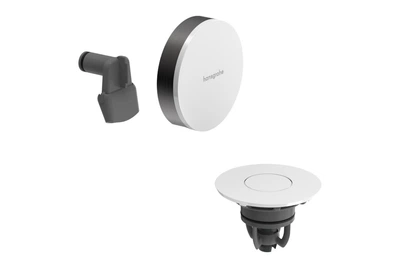 Слив-перелив Hansgrohe Exafill наружная часть II для сифона на ванну с наполнением brushed black chrome/white gloss 58119340
