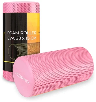 Масажний ролик Cornix EVA+ 30 x 15 см (валик, ролер) XR-0298 Pink (LFXR-0298)