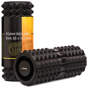 Масажний ролик Cornix EVA 33 x 12.5 см (валик, ролер) XR-0341 Black (LFXR-0341)