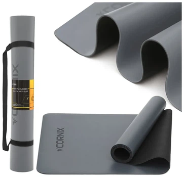 Килимок спортивний Cornix PU 183 x 68 x 0.4 см для йоги та фітнесу XR-0320 Grey (LFXR-0320)