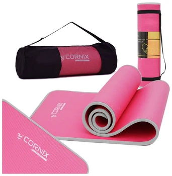 Килимок спортивний Cornix NBR 183 x 61 x 1 cм для йоги та фітнесу XR-0095 Pink/Grey (LFXR-0095)