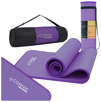 Килимок спортивний Cornix NBR 183 x 61 x 1 cм для йоги та фітнесу XR-0093 Purple/Purple (LFXR-0093)