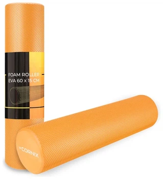 Масажний ролик Cornix EVA+ 60 x 15 см (валик, ролер) XR-0307 Orange (LFXR-0307)