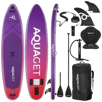 Надувна SUP дошка Aquaget 350 см з веслом AQ0043 Violet/Red (LFAQ0043)