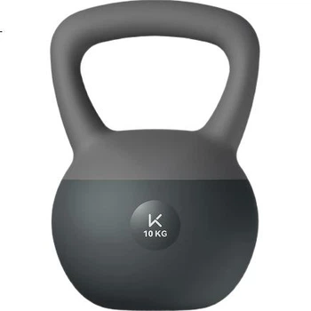 Гиря м'яка Keep 10 кг, сіра, у гумовому покритті