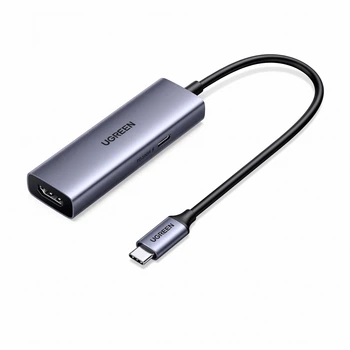 Карта відеозахоплення UGREEN HDMI 4K HD із вхідним сигналом PD-заряджання MS2130, сумісна з Switch/PS5, комп'ютером, телефоном, планшетом, камерою, іграми, Douyin Live Streaming на Type-C