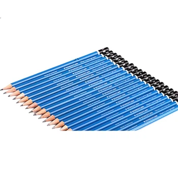 Набор карандашей для эскизов STAEDTLER F, 100 штук, классический синий стержень, профессиональные карандаши для рисования и эскизирования, для начинающих, инструменты для подготовки к экзаменам, 12 карандашей в коробке.