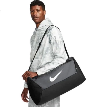 Универсальная сумка через плечо NIKE, BRSLA S DUFF Casual Bag DM3976-068, черно-серая, универсальный размер.