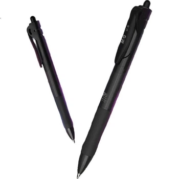 M&G Stationery K35, Висувна гелева ручка, Студентська чорна ручка 0,5 мм, Ручка для підпису, Ділова куляста ручка, Спеціальна ручка для іспитів, Високоякісне офісне приладдя, Чорна, 10 ручок/коробка