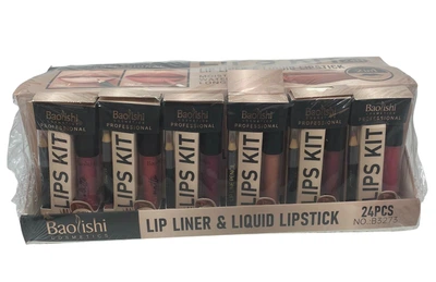 Набір комплектів Помада губна та олівець для губ 2в1 "Lip liner" 24шт./упаковка