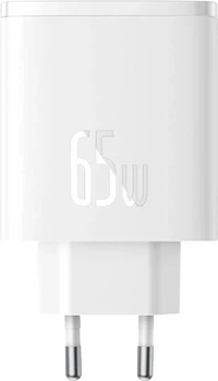 Зарядний пристрій Baseus Cube Pro 2C+U 65W White (P10152301213-00)