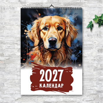 Календарь А3 перекидной настенный ЛАБРАДОР РЕТРИВЕР 13 листов ENTERSTORE (art. 250129)