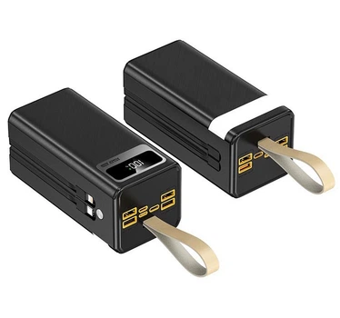 Повербанк 100000 mah 20W Super Fast Charge з LED дисплеєм і швидкою зарядкою PD/QC 3 порта powerbank павербанк для телефона apple айфона iphone самсунг samsung роутера планшета універсальний з ліхтариком чорний