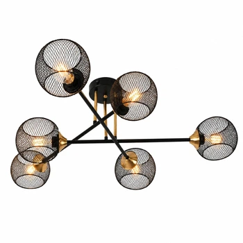 Потолочный светильник LUMINARIA TESSA 6xE27 BLACK/GOLD