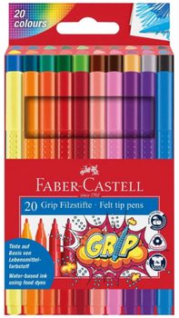 Zestaw flamastrów Faber-Castell Grip 155320 20 kolorów (4005401553205)