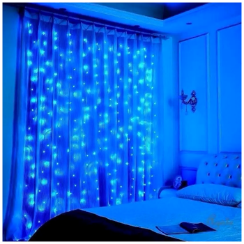 Гирлянда штора 300 LED 3x3м USB 8 режимов IP44 для внутреннего использования модель Роса SQ-26764