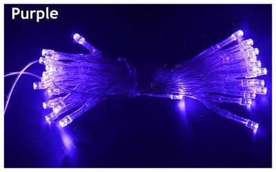 Светодиодная гирлянда 80 LED лампочек синего цвета 8м на батарейках и USB для украшения помещений SQ-26611