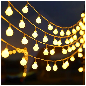 Гирлянда светодиодная 5м 20LED 220В 8 режимов для елки шарики IP44 SQ-27146