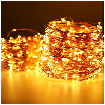 Гірлянда нитка 100 м 1000 LED 5 Вт 220 В 8 режимів із пультом для внутрішнього використання Роса SQ-27395