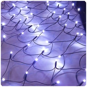 Гирлянда светодиодная сетка 2x1.5м 160LED 220V черный шнур 8 режимов освещения SQ-25540