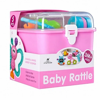 Набор детских погремушек "Baby rattle" 3172(Pink) в наборе 5 штук